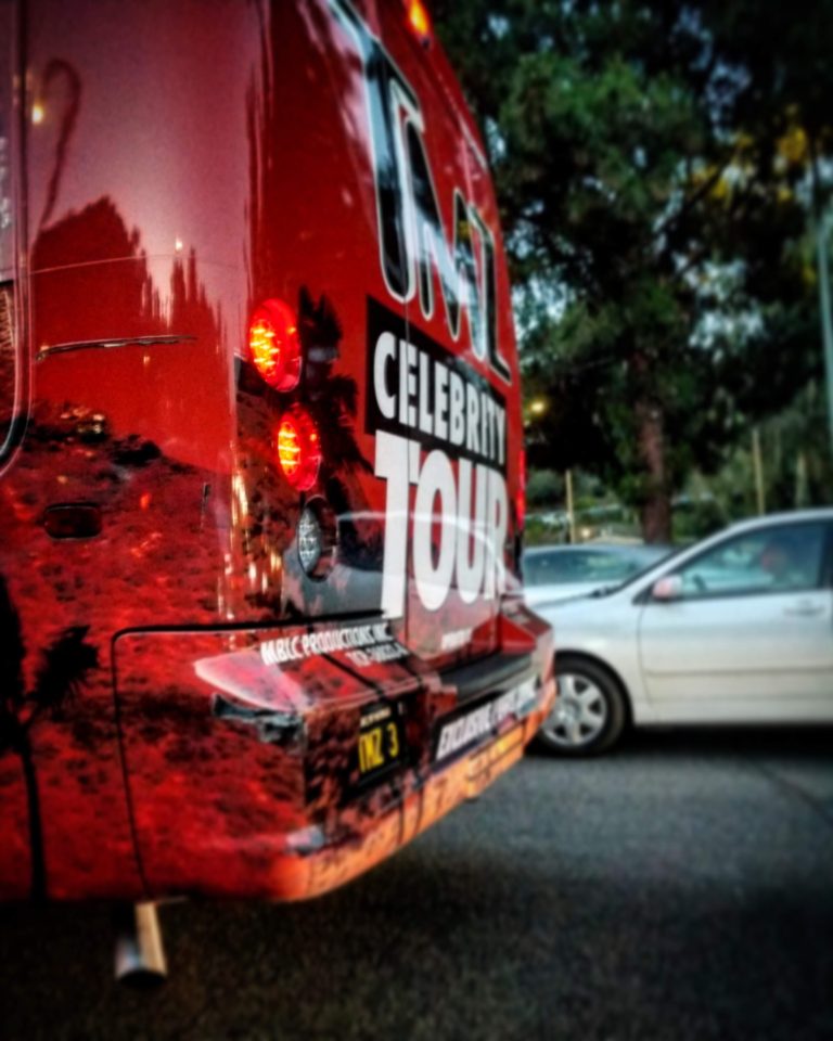 TMZ Celebrity Tour Bus at Hollywood Bowl Photo by Socialbilitty 768x960