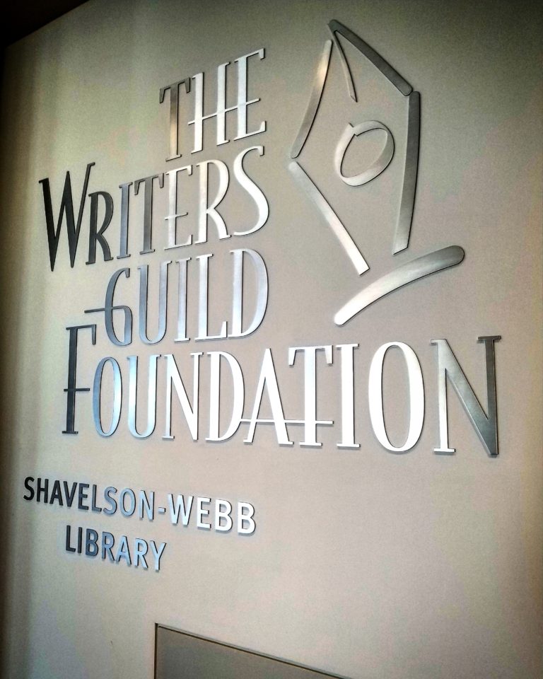 Writers Guild Foundation Shavelson Webb Library Writers Guild of America Sign Photo by Socialbilitty 768x960